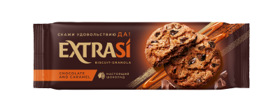 Келлогг’с Экстраси Гранола Печенье сдобное 150г с шоколадом и карамелью
