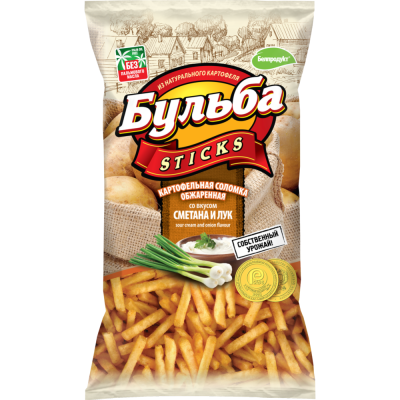 Бульба Стикс Соломка 75г со вкусом сметаны и лука