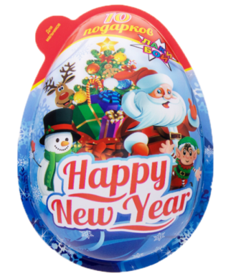 Лаки Бой яйцо подарочное 130г 10 подарков для мальчиков