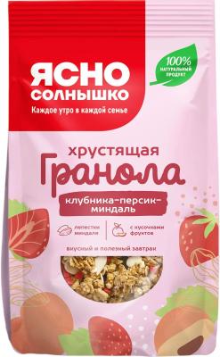 Ясно Солнышко Гранола 250г с клубникой, персиком и миндалем