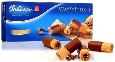 Бахлсен трубочки вафельные 100г Waffeletten Dark