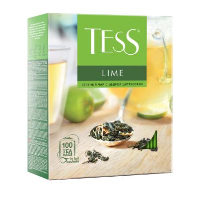 Тесс Чай 100пак. Lime, green tea