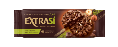Келлогг’с Экстраси Гранола Печенье сдобное 150г с шоколадом и фундуком