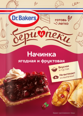 Д-р Бейкерс Смесь 38г Ягодная и фруктовая начинка