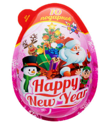 Лаки Бой яйцо подарочное 130г 10 подарков для девочек