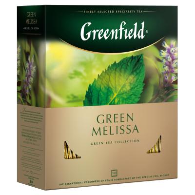 ГринФилд Чай 100пак. Green Melissa green tea