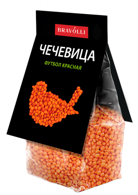 Браволли Крупа 350г Чечевица красная Футбол