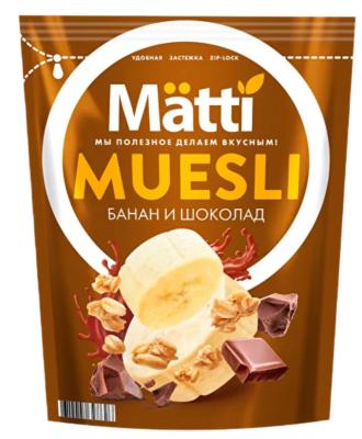 Матти Мюсли 250г с бананом и шоколадом