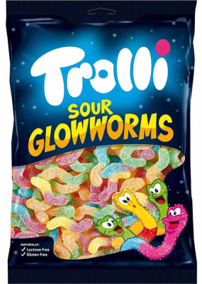 Тролли Мармелад 100г SOUR GLOWWORMS (кислые червячки)