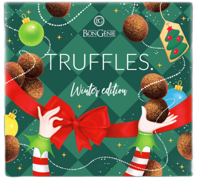 Бонжени Конфеты 120г  трюфели со сливочно-кремовой карамелью Новый Год