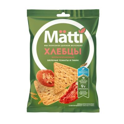 Матти Хлебцы 75г со вкусом вяленых томатов и тмина