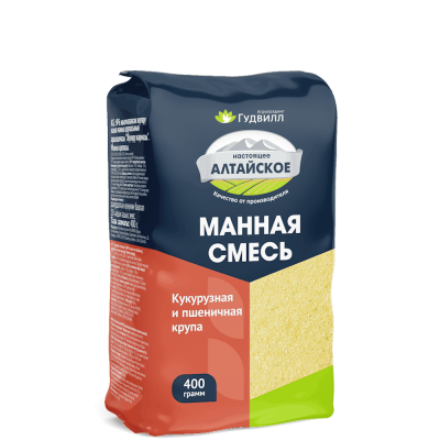 Гудвилл Крупы смесь 400г манная, кукурузная №6