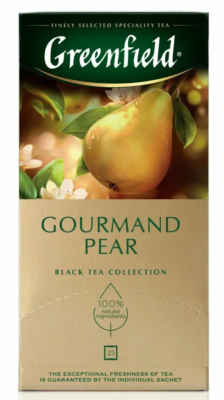 ГринФилд Чай  25пак. Гурманд Пэа черн.