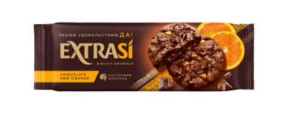 Келлогг’с Экстраси Гранола Печенье сдобное 150г с шоколадом и апельсином