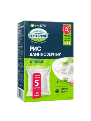 Гудвилл Крупа 400г Рис длиннозерный (5*80г)
