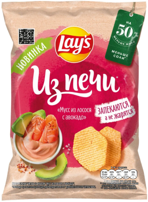 Лейз Чипсы  81г Из Печи Мусс из Лосося с авокадо ДСП