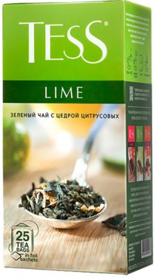 Тесс Чай  25пак. Lime, green tea новый ш/к
