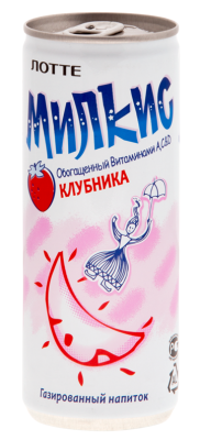 Лотте Напиток б/а 250мл Милкис-Клубника