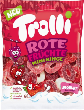 Тролли Мармелад 100г RED FRUITS MINI-RING (красные фрукт.мини-кольца)