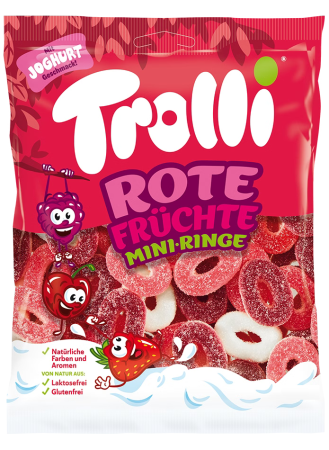 Тролли Мармелад 100г RED FRUITS MINI-RING (красные фрукт.мини-кольца)