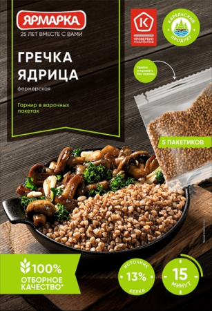 Ярмарка Крупа Гречка 400г ядрица фермерская (5х80г)