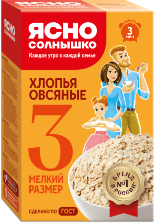 Ясно Солнышко Хлопья овсяные 350г №3